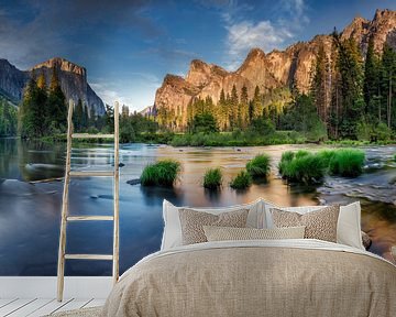 Yosemite National Park USA bij zonsondergang. van Voss Fine Art Fotografie