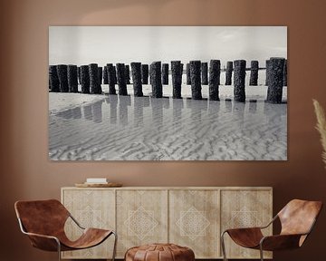 Beach in Black & White van Max ter Burg Fotografie