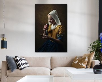 Het Melkmeisje van Johannes Vermeer van ingrid schot