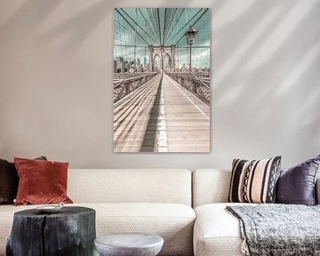 NEW YORK CITY Brooklyn Bridge | urbaner Vintage-Stil von Melanie Viola