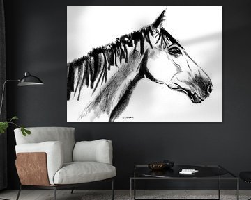 Portrait de cheval Sanne sur Go van Kampen