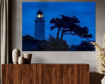 The lighthouse at the Dornbusch at the blue hour. by Stephan Schulz