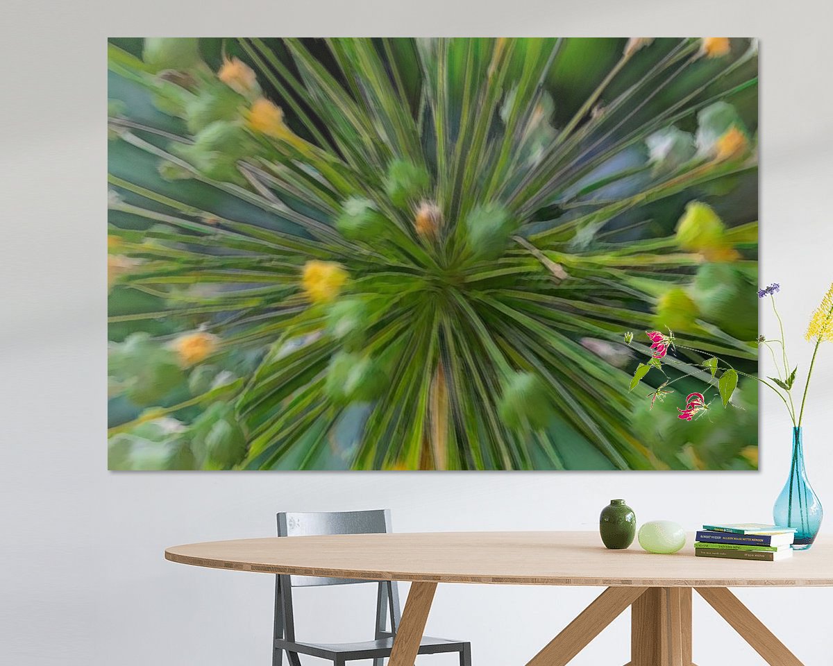 Voorbeeld van het werk in een kamer