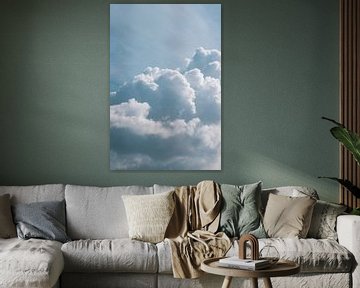 Retro kleuren wolken patroon bij Wijk aan Zee van Christa Stroo fotografie