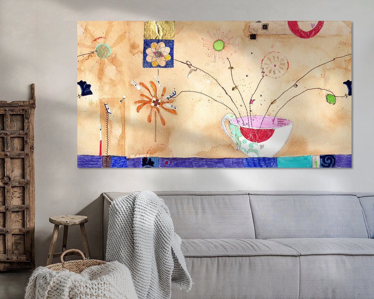 Voorbeeld van het werk in een kamer