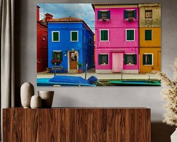 Façades colorées - Burano sur Peter Bergmann
