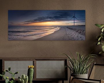 Panorama von einem Sonnenuntergang am Strand von Jonas Weinitschke