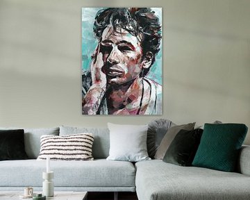 Jeff Buckley painting by Jos Hoppenbrouwers