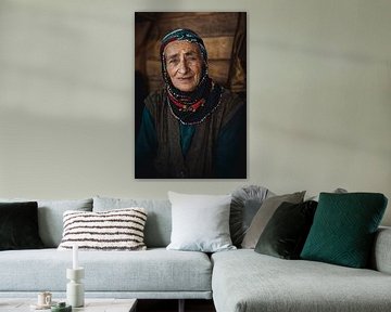 Portret van Hemshin vrouw in Zwarte Zeegebied Turkije van Milene van Arendonk