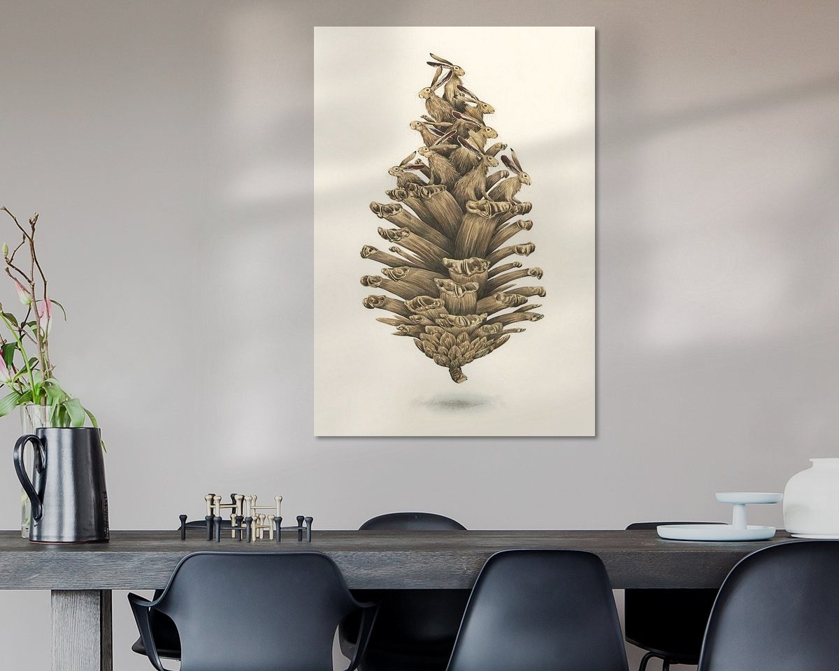 Voorbeeld van het werk in een kamer