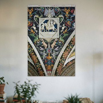 Teil der Decke der Cattedrale di Santa Maria del Fiore oder einfach der Duomo (Kathedrale).  Die Kat