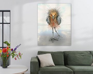 Roodhalsreiger van Bianca Wisseloo