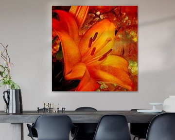 Une hémérocalle orange aux fleurs pittoresques.