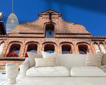 Historische Huisgevel Am Stintmarkt, Oude Stad, Lüneburg, Nedersaksen, Duitsland, Europa