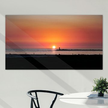 Zonsondergang bij IJmuiden