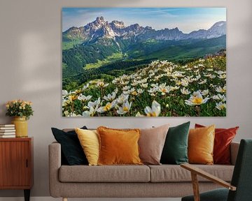 Mountain landscape "Flowers in the Salzburg Dolomites".