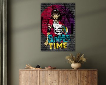 Anime Zomer StrandVolleybal van KalliDesignShop