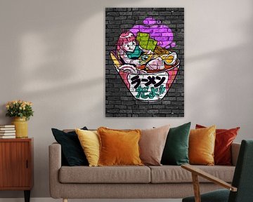 Anime Girls Gokken Ramen Noodles van KalliDesignShop