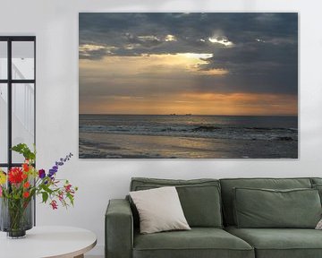 Coucher de soleil sur la mer de Noordwijk