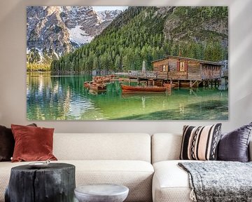 Bootshaus - Pragser Wildsee - Dolomiten von Teun Ruijters