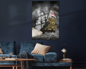 VOC Ship The Seven Provinces by Willem Heemskerk