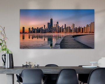 Chicago Illinois Skyline van Photo Wall Decoration
