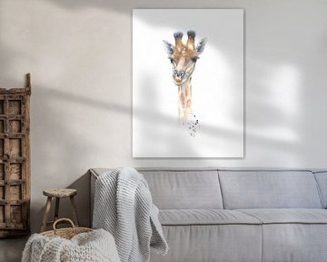 Giraffe in aquarel van Atelier DT