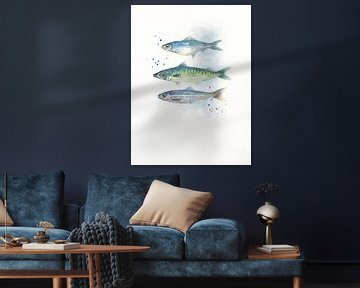 Vissen in aquarel van Atelier DT