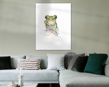 Grenouille à l'aquarelle sur Atelier DT