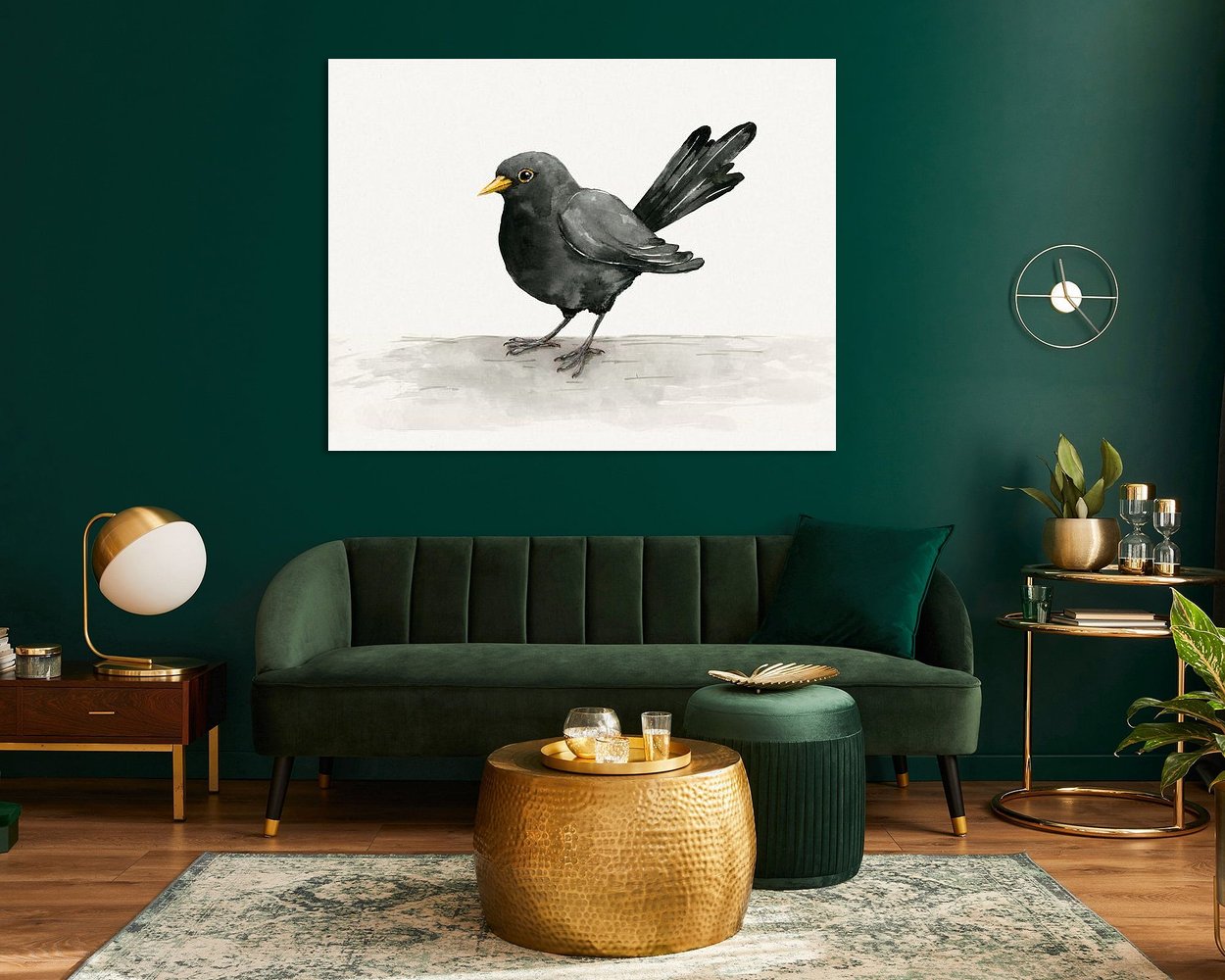 Voorbeeld van het werk in een kamer