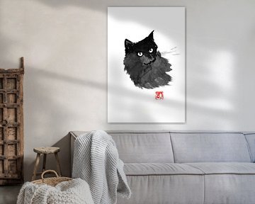 coole schwarze Katze von Péchane Sumie