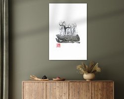 Voorbeeld van het werk in een kamer