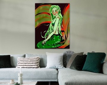 Zeemeermin in groen van Suzanne Groen