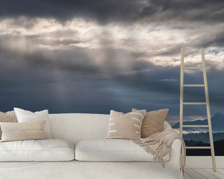 Beispiel fototapete: Spektakulärer Himmel über dem Murnauer Moos von Fartifos