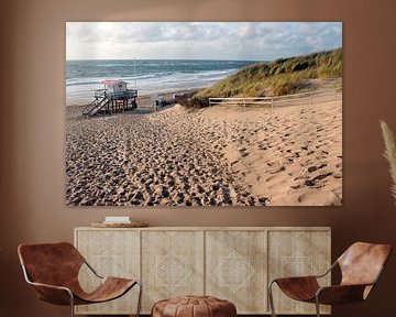 Uitzicht in de richting van het strand op Sylt van Martin Flechsig