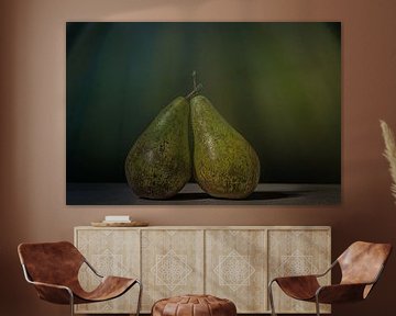Still life of two pears by ingrid schot