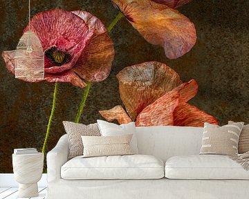 Still life with flowers. Poppy. Spring. by Alie Ekkelenkamp