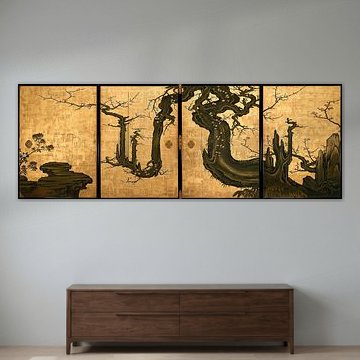 Old plum, Kano Sansetsu - 1646