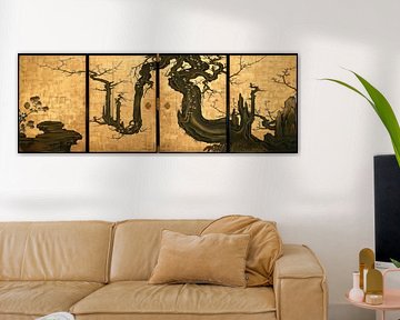 Oude pruim, Kano Sansetsu - 1646