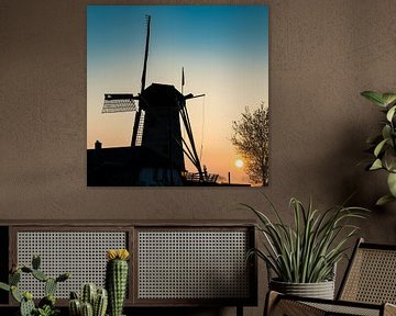 Windmühle von Groenekan bei Sonnenaufgang von Jeroen