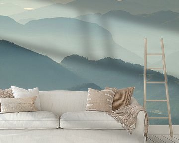 Zonsopgang op de Guffert - Alpen in silhouet van Jiri Viehmann