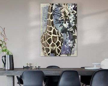 Happy Upside down giraffe sur Gisela- Art for You