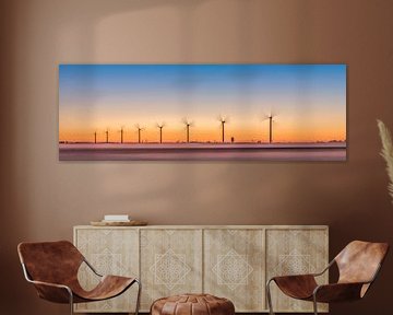 Wind farm in the polder by eric van der eijk