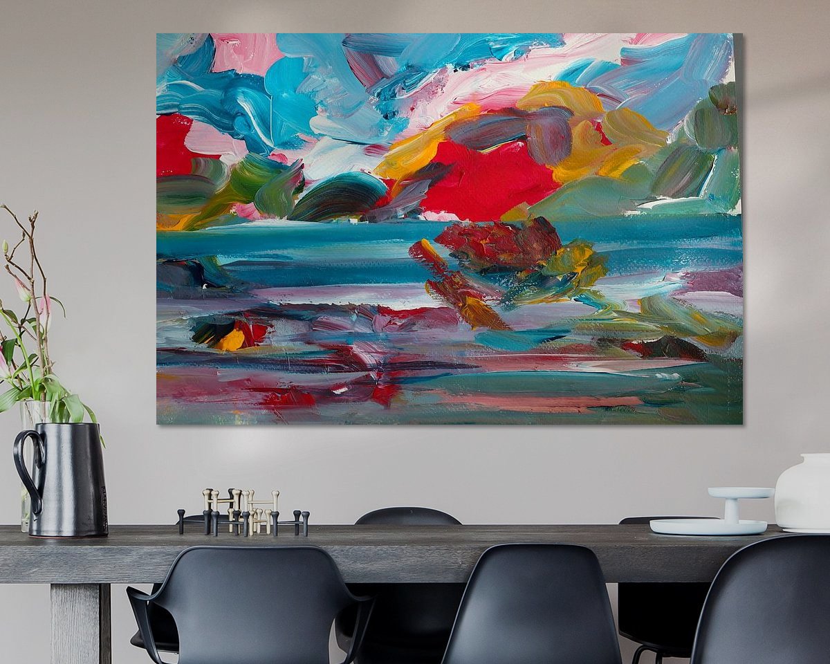 Voorbeeld van het werk in een kamer