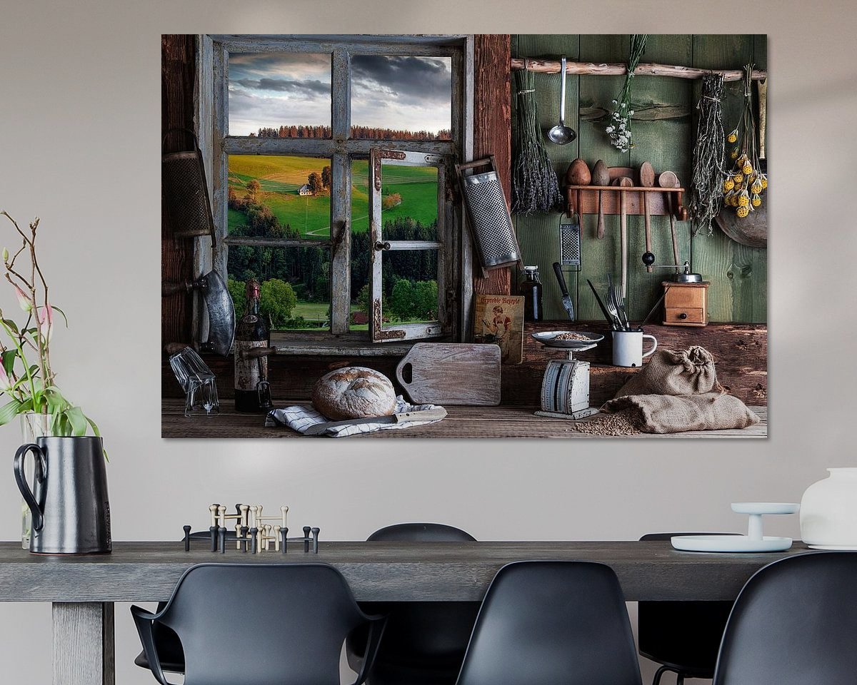 Voorbeeld van het werk in een kamer