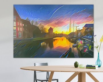 Gemälde Kanal von Zwolle
