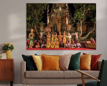 Ramayana Ballet in Ubud Palace, Bali, Indonesië van Peter Schickert