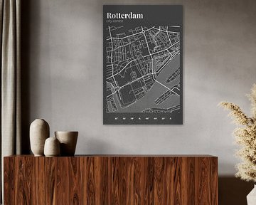 Plan de la ville de Rotterdam III sur Walljar