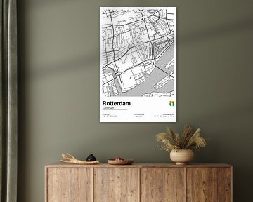 City map Rotterdam II by Walljar