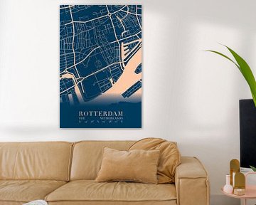 Plan de la ville de Rotterdam VI sur Walljar